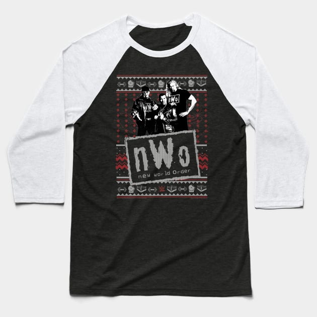 nWo Christmas Ugly Baseball T-Shirt by Holman